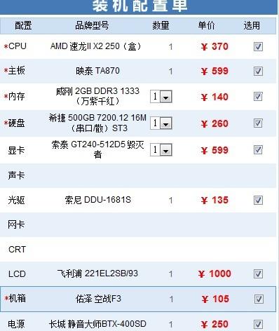 提供一个专业详细的电脑配置报价单模板供您参考